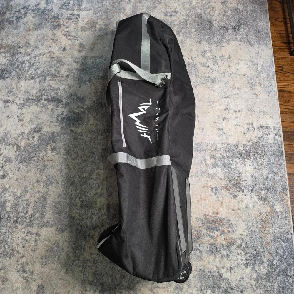 Himal Outdoors Soft-Sided Golf Travel Bag Wheels 600D Oxford Fabric Black Travel